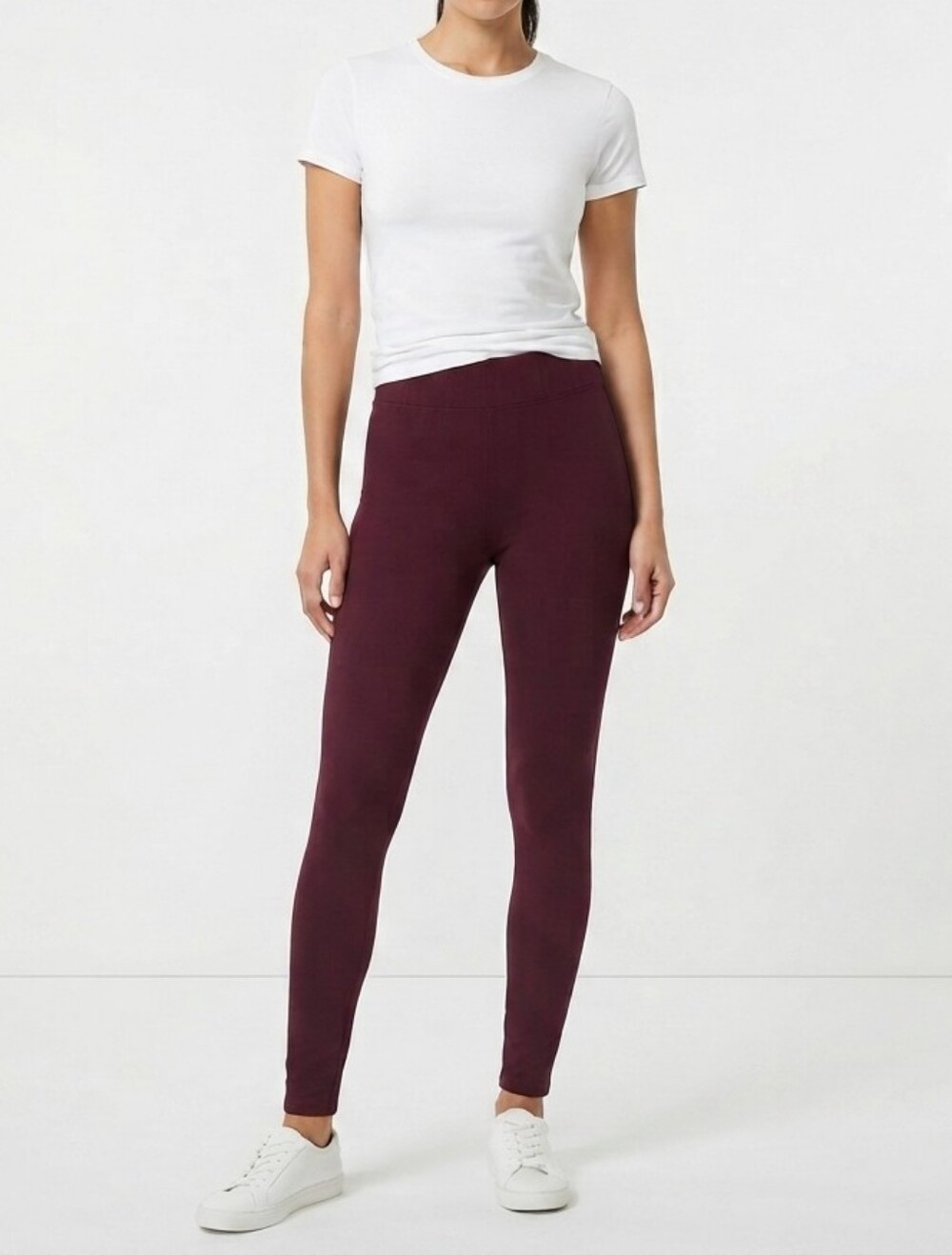Spiritual Ganster Leggings in Burgundy Sz Small
